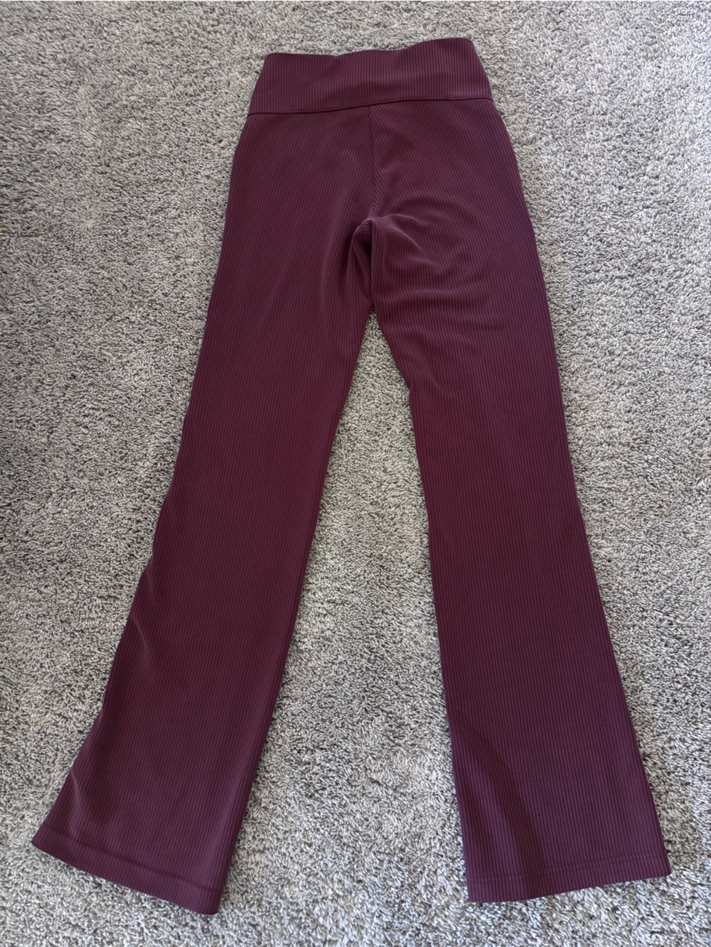 lululemon Ribbed Flare Leggings in Burgundy - Picture 12 of 13